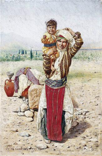 Ovidio Kurtovich – Türkmen Kadını ve Çocuğu