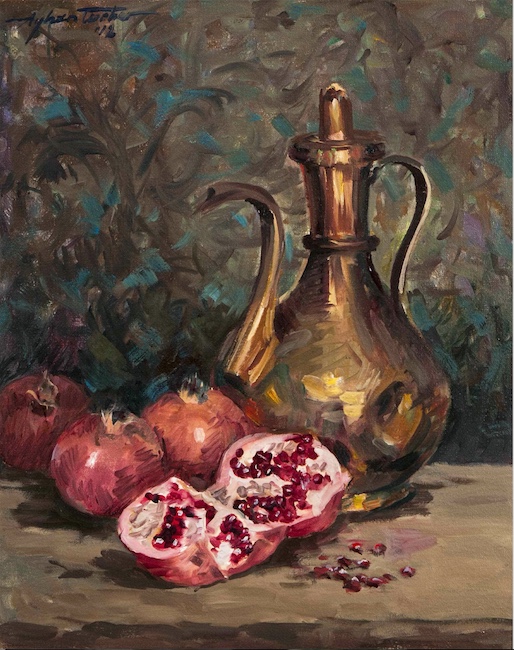 Ayhan Turker Pirinc Ibrik Ve Narlar Turker Art