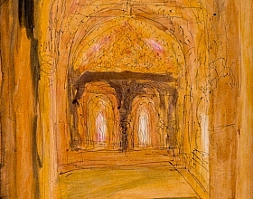 Fahrelnissa Zeid – Aslanlar Avlusuna Bakış (Alhambra)