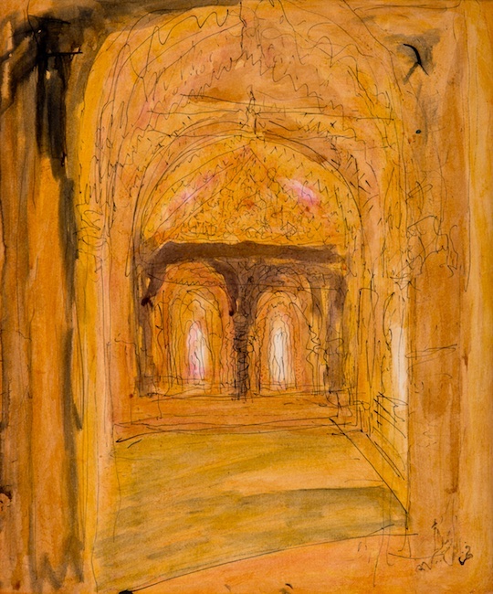 Fahrelnissa Zeid – Aslanlar Avlusuna Bakış (Alhambra)
